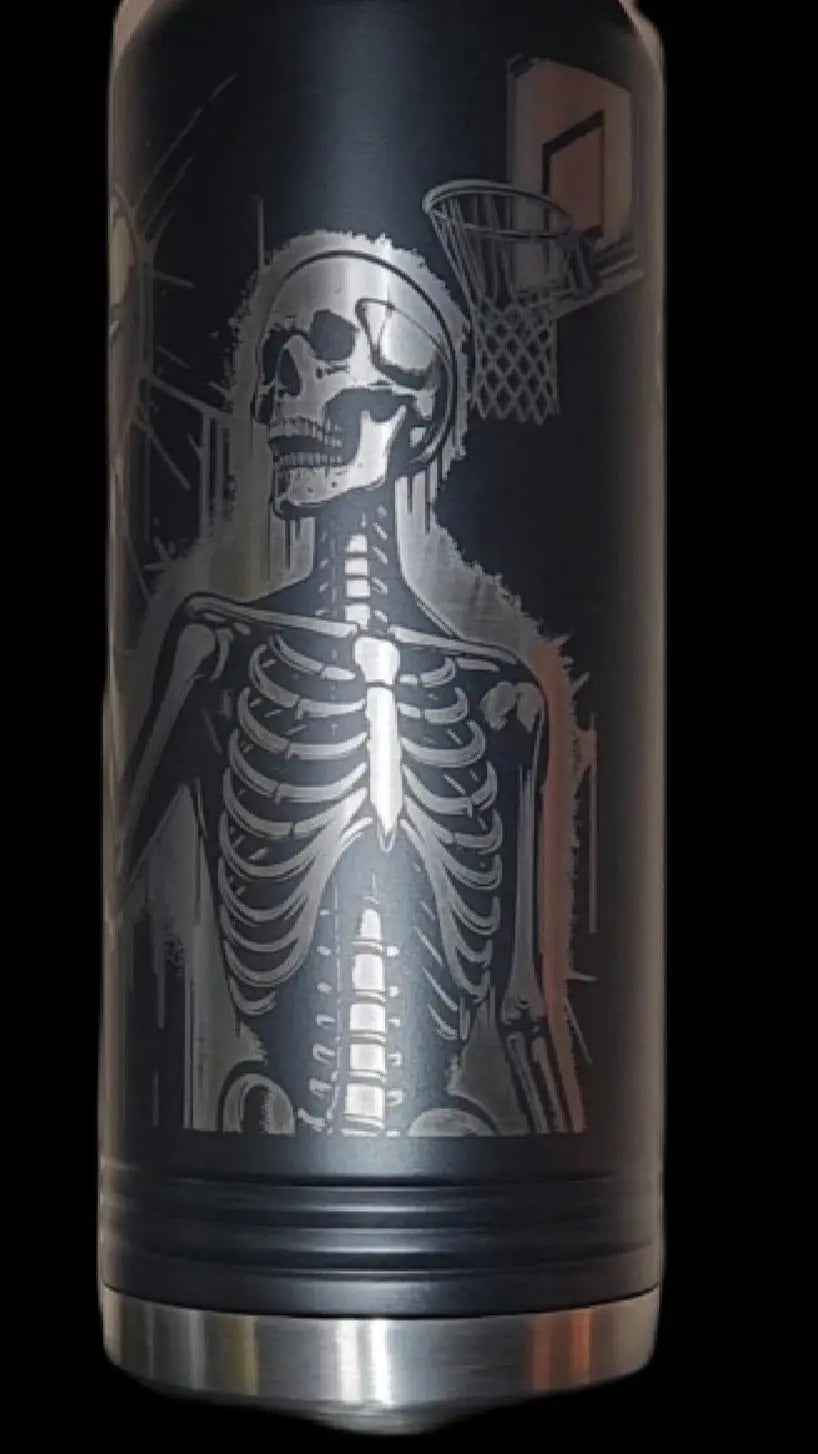 Basketball For Life 20 Ounce Laser Etched Stainless Bottle w/ straw JDS