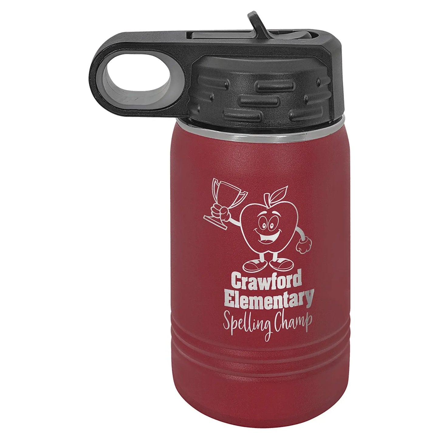 12 oz. Water Bottle - Stainless Steel - Custom - Smalltown Connetchin