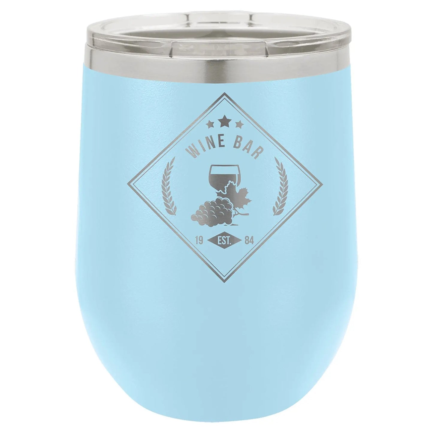 12 oz. Wine Tumbler - Stemless with Lid - Vacuum Insulated - Customized - Smalltown Connetchin