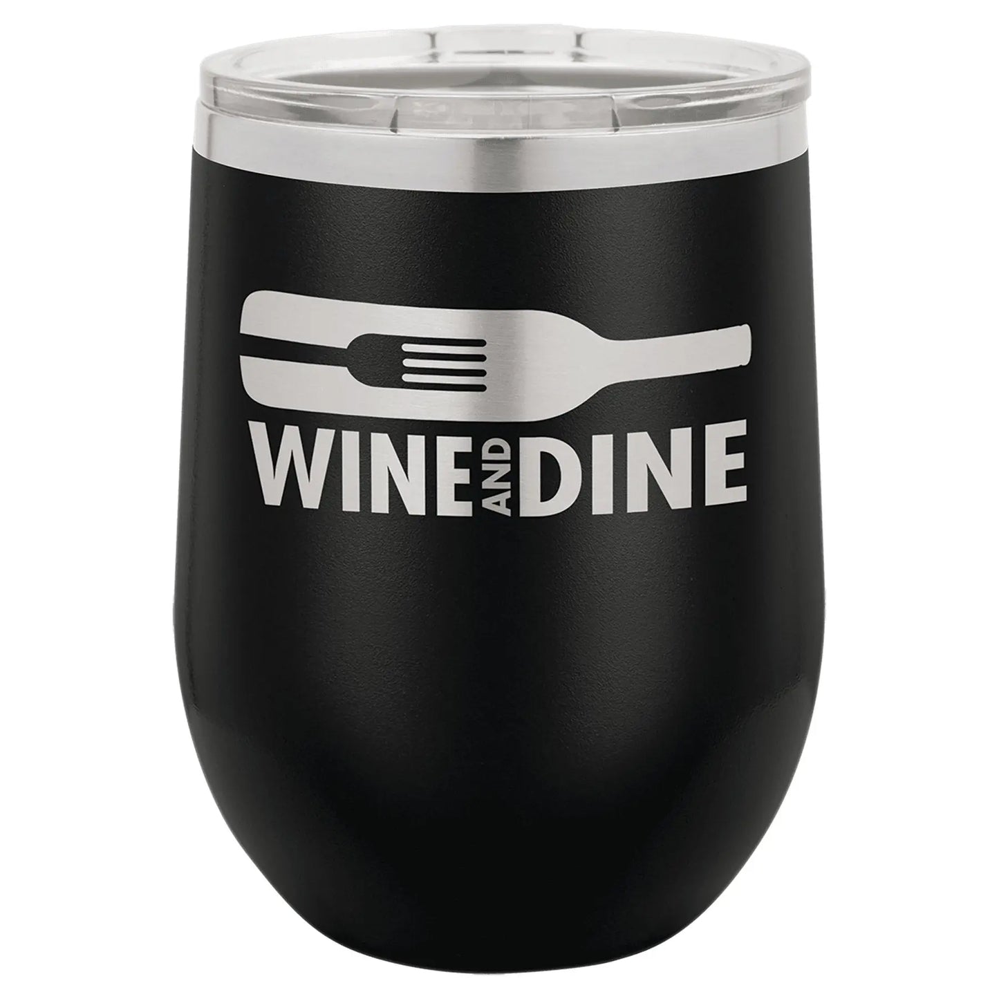 12 oz. Wine Tumbler - Stemless with Lid - Vacuum Insulated - Customized - Smalltown Connetchin
