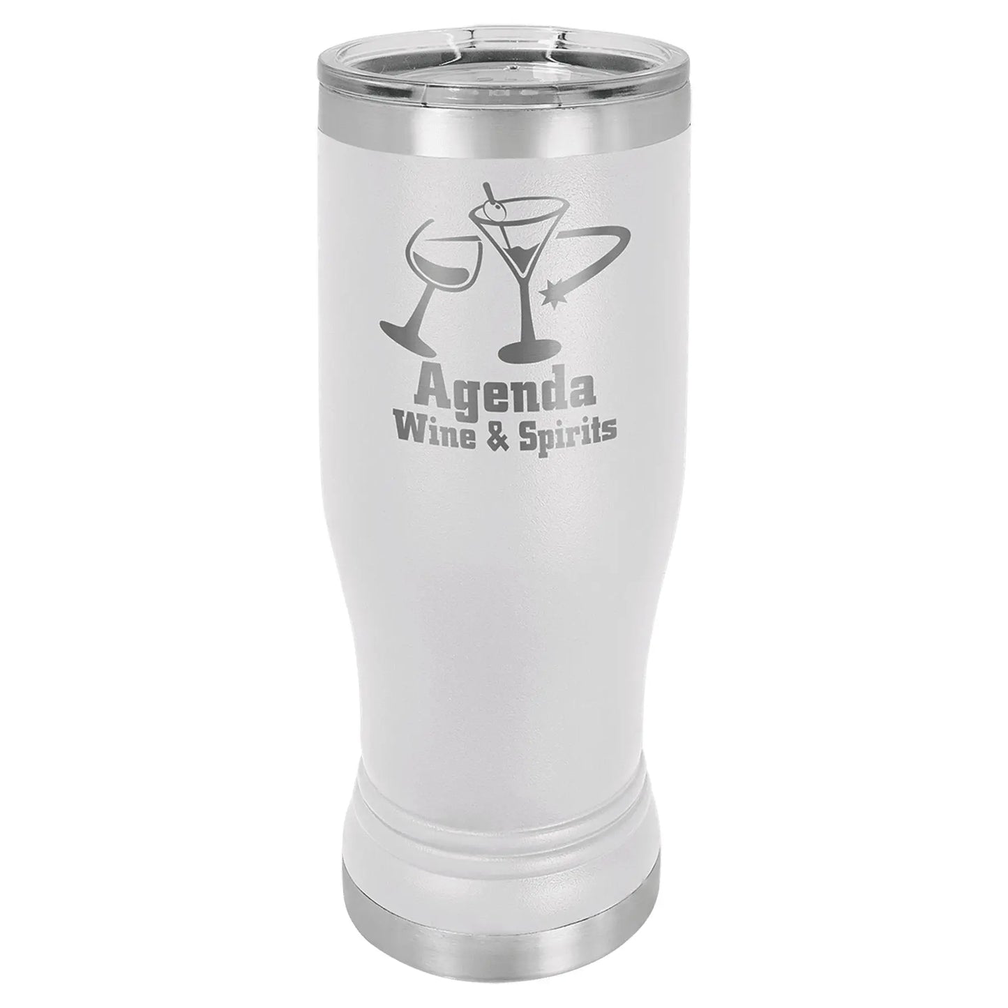 14 oz. Pilsner Tumbler with Clear Lid - Custom - Smalltown Connetchin