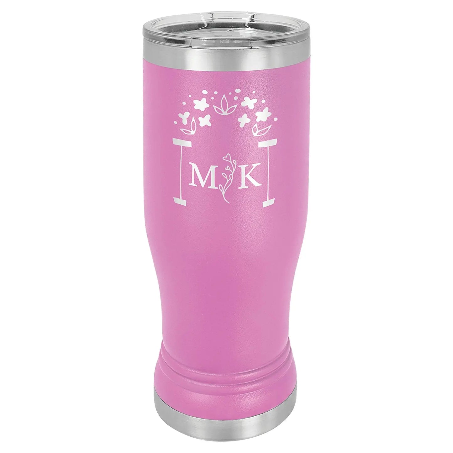 14 oz. Pilsner Tumbler with Clear Lid - Custom - Smalltown Connetchin