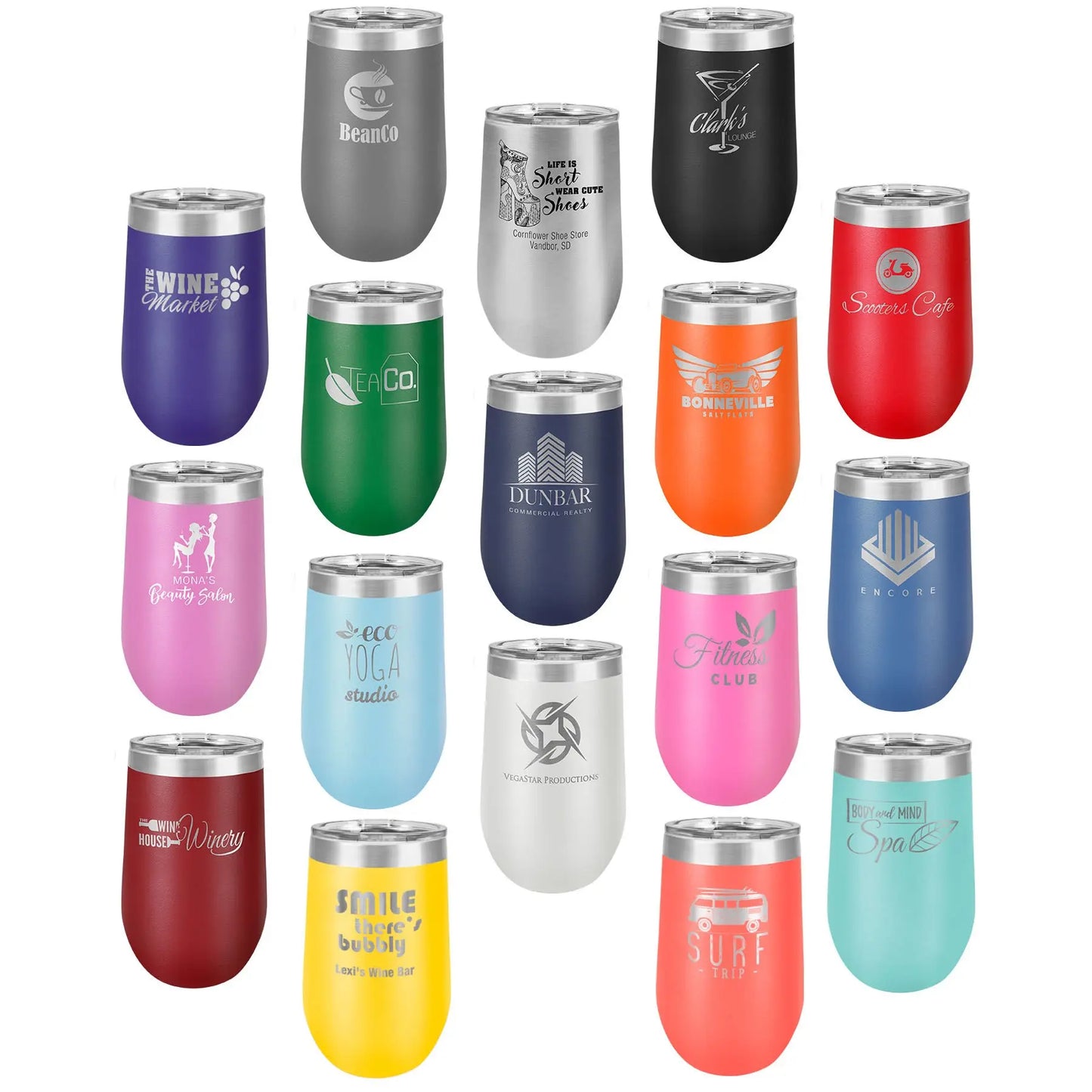 16 oz. Vacuum Insulated Stemless Tumbler with Lid - Custom - Smalltown Connetchin