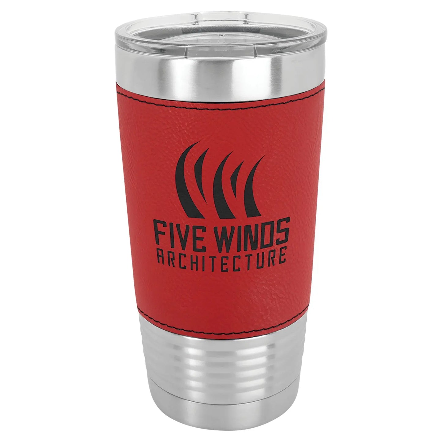 20 oz. Leatherette Tumbler with Clear Lid - Custom - Smalltown Connetchin