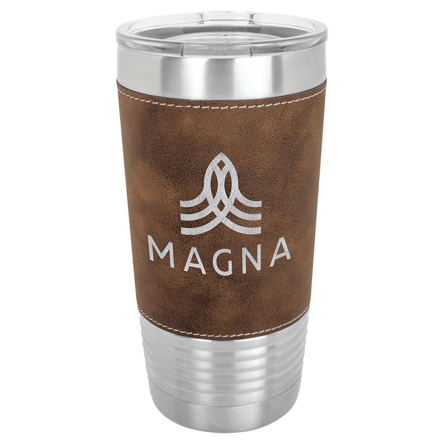 20 oz. Leatherette Tumbler with Clear Lid - Custom - Smalltown Connetchin