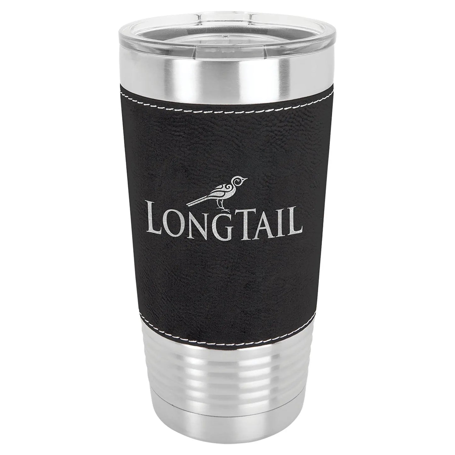 20 oz. Leatherette Tumbler with Clear Lid - Custom - Smalltown Connetchin