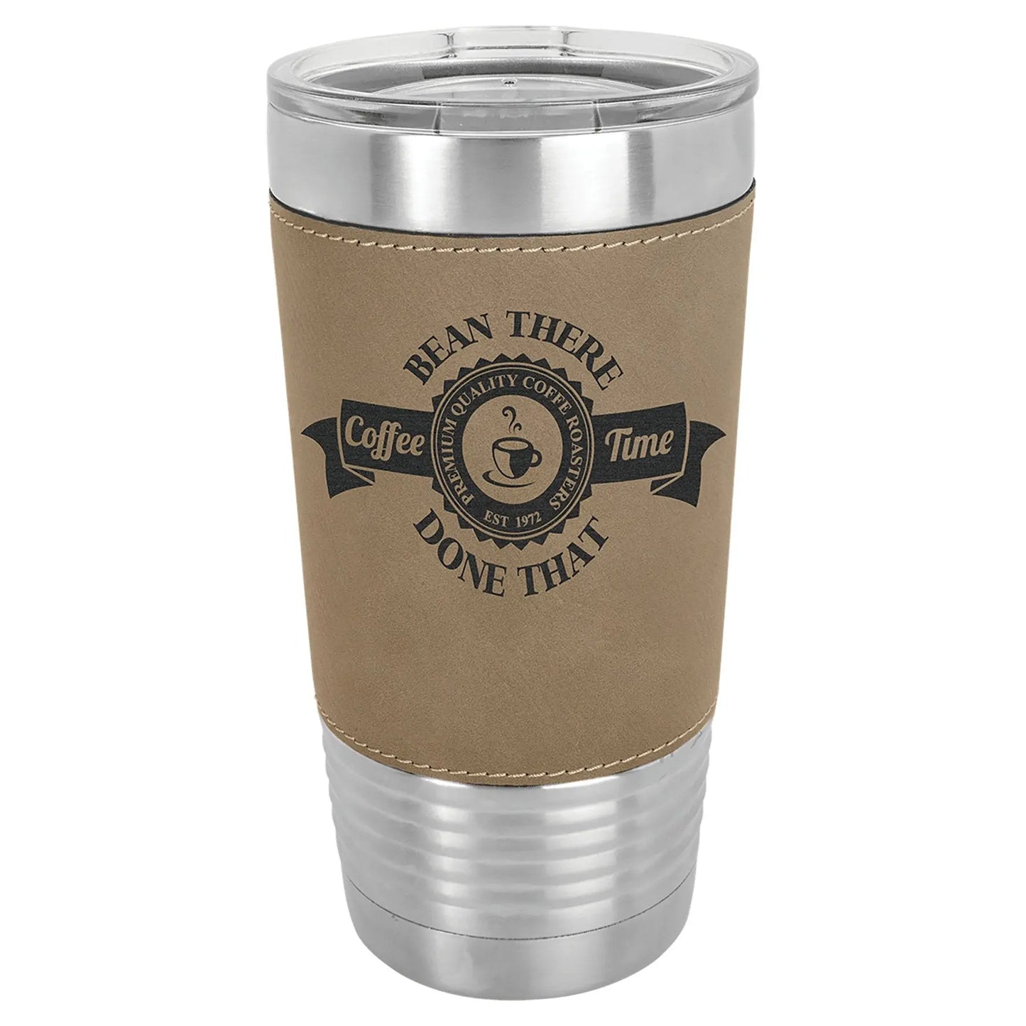 20 oz. Leatherette Tumbler with Clear Lid - Custom - Smalltown Connetchin