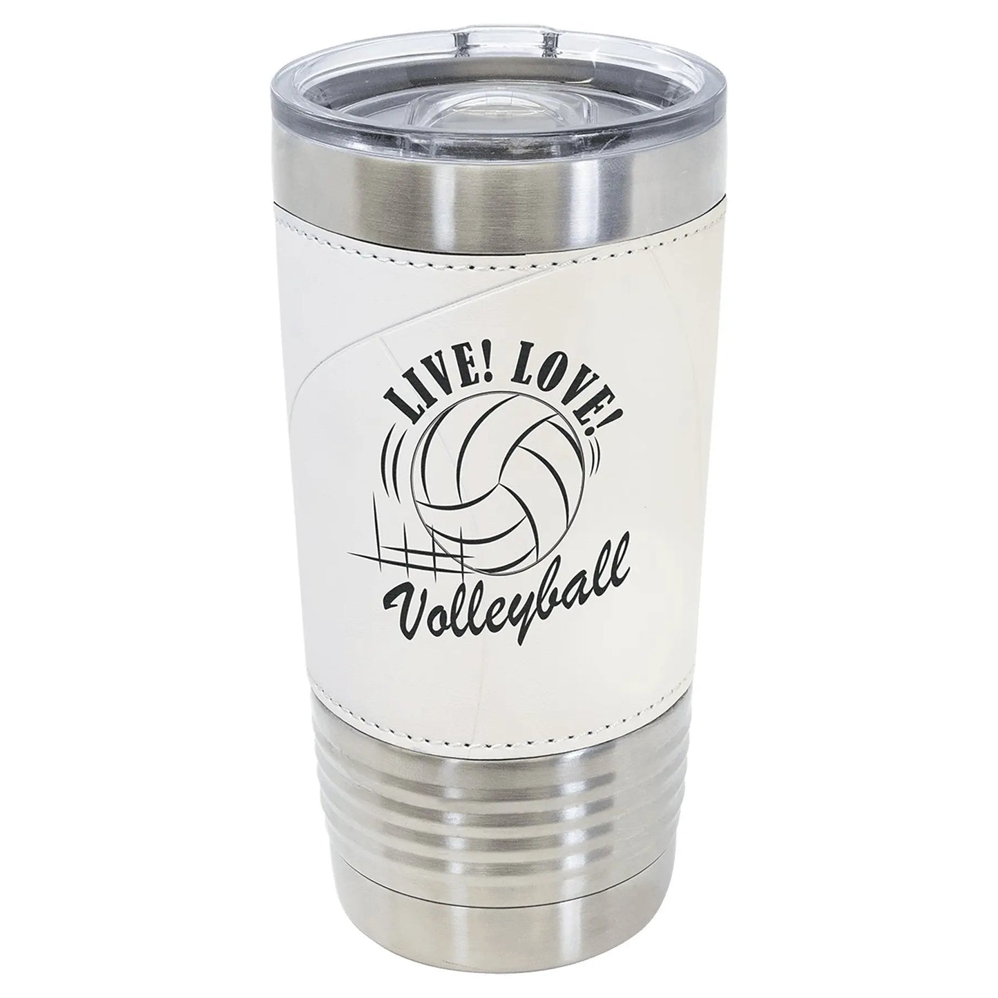 20 oz. Sports Volleyball Tumbler with Slider Lid - Custom - Smalltown Connetchin
