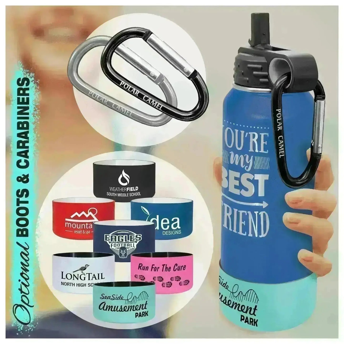 20 oz. Stainless Steel Water Bottle - Custom - Smalltown Connetchin