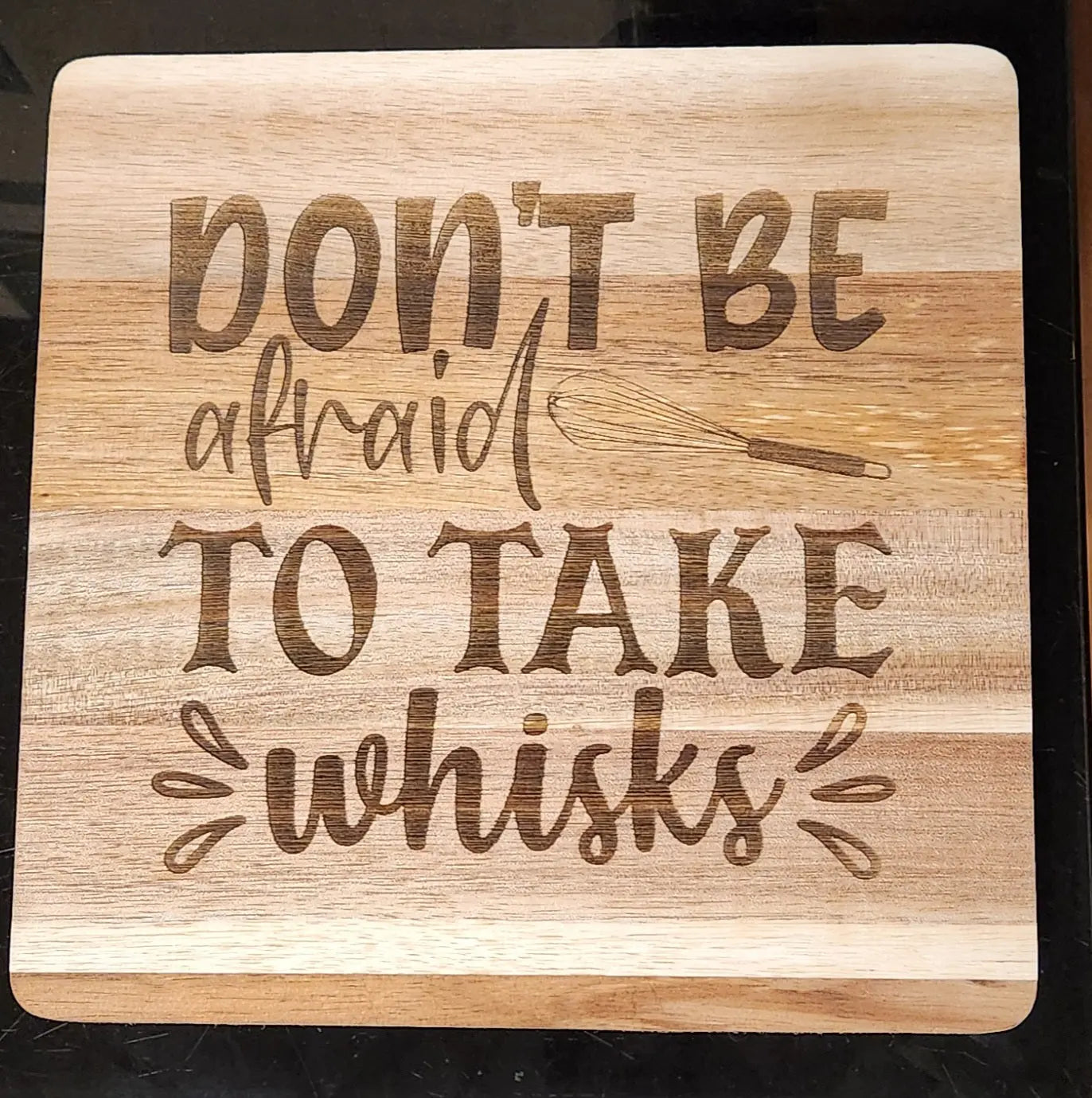 Custom Wood Trivet 8" x 8" Smalltown Connetchin