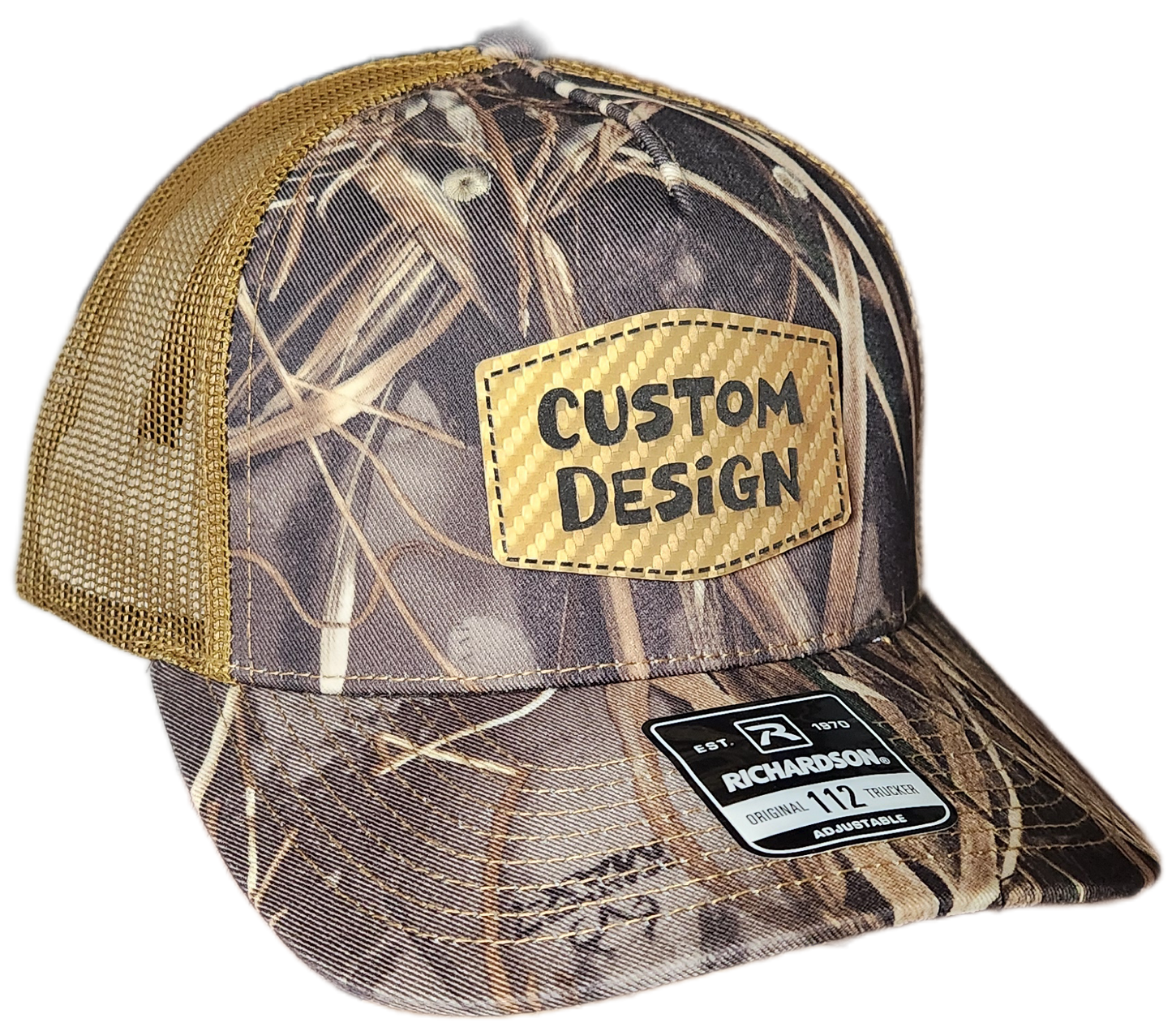 Custom Patch - Richardson 112PFP Printed Five Panel Snapback - REALTREE MAX-7/BUCK