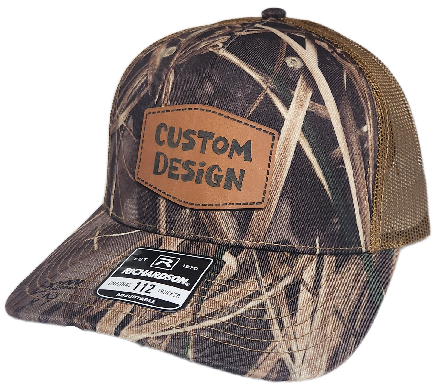 Custom Patch - Richardson 112PFP Printed Five Panel Snapback - REALTREE MAX-7/BUCK