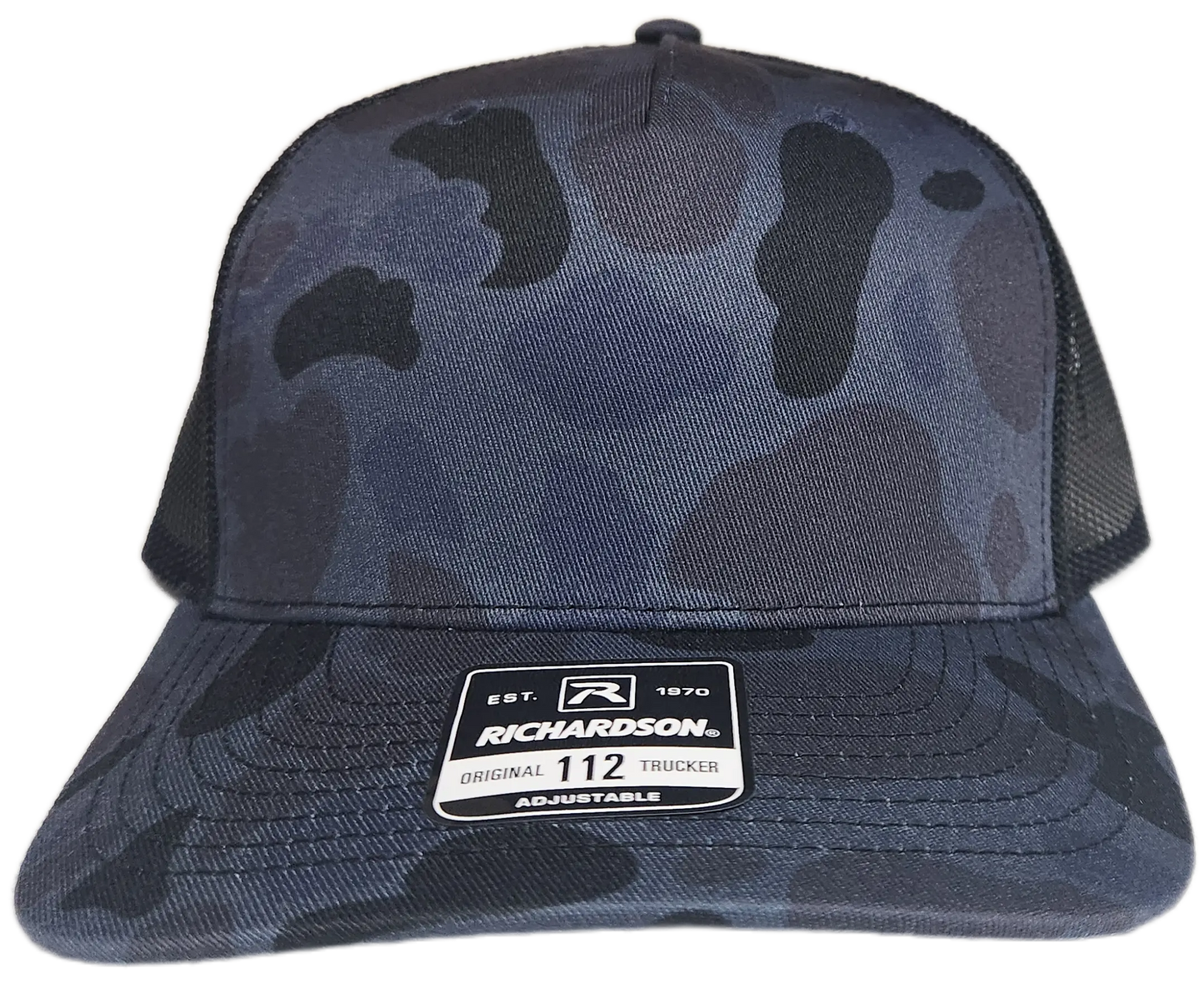 Custom Patch - Richardson 112PFP Printed Five Panel Snapback - ADMIRAL DUCK CAMO/BLACK