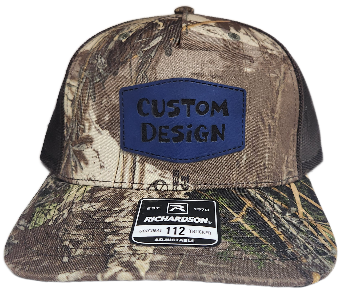 Custom Patch - Richardson 112PFP Printed Five Panel Snapback - REALTREE MAX-1 XT/BROWN