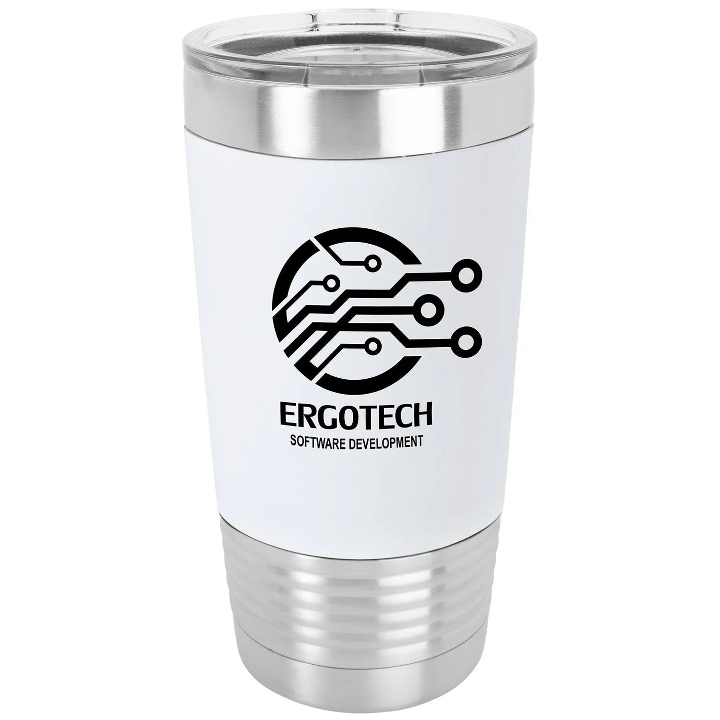 20oz Tumbler with Silicone Grip and Clear Lid - Custom - Smalltown Connetchin