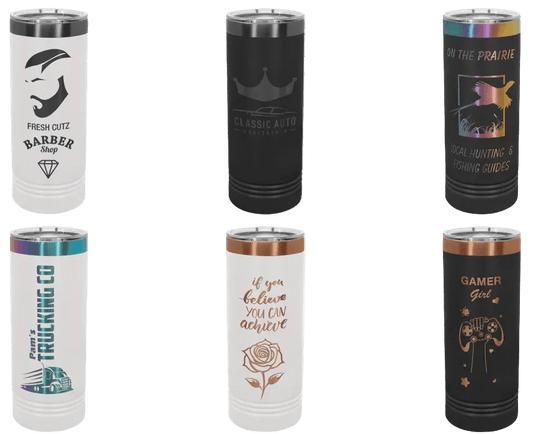 22 oz. Ion Plated Skinny Tumbler - Customized - Smalltown Connetchin