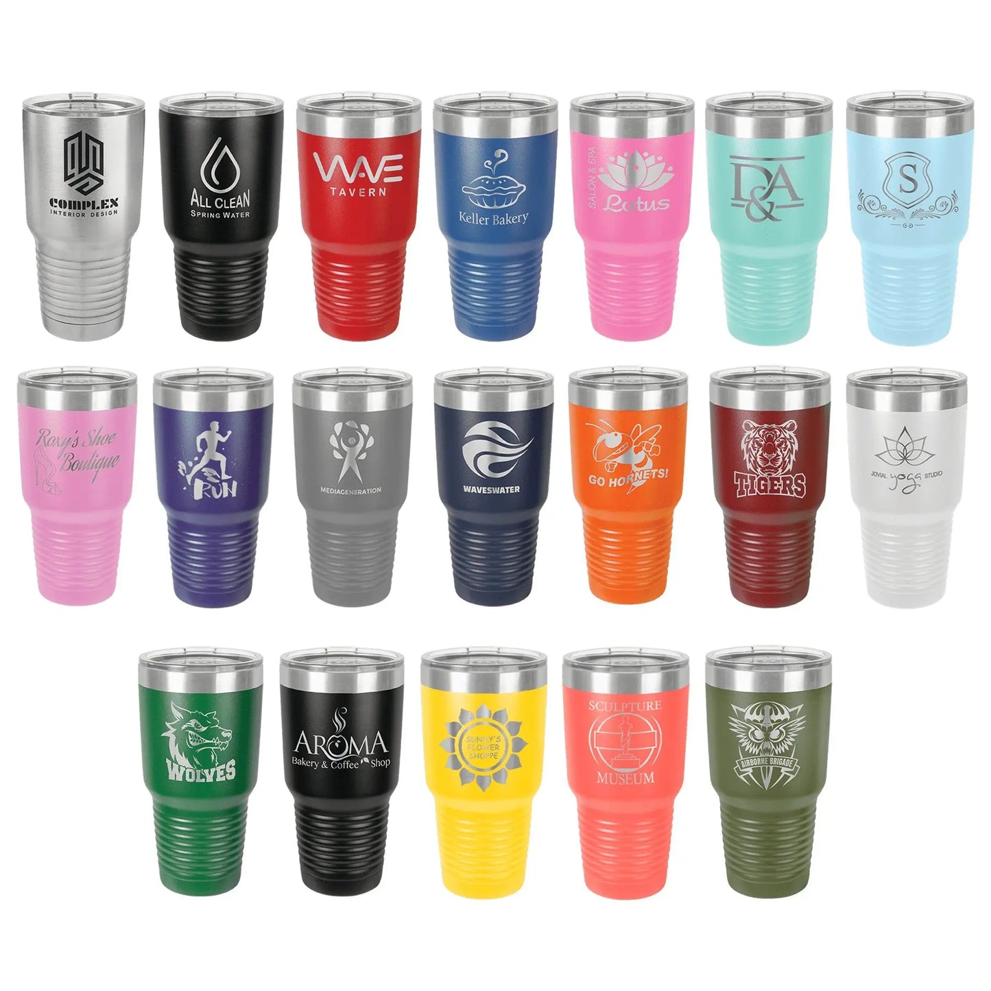 30 oz. Vacuum Insulated Ringneck Tumbler with Clear Lid - Custom - Smalltown Connetchin