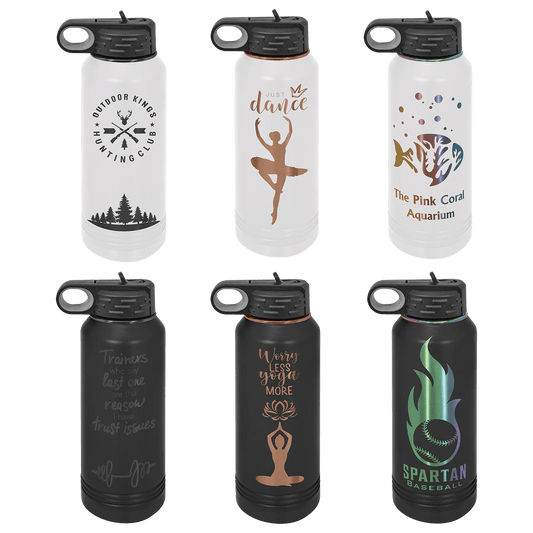 32 oz. Ion Plated Stainless Steel Bottle - Customized - Smalltown Connetchin