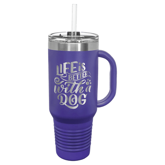 40 oz. Travel Mug with Handle - Customized - Smalltown Connetchin
