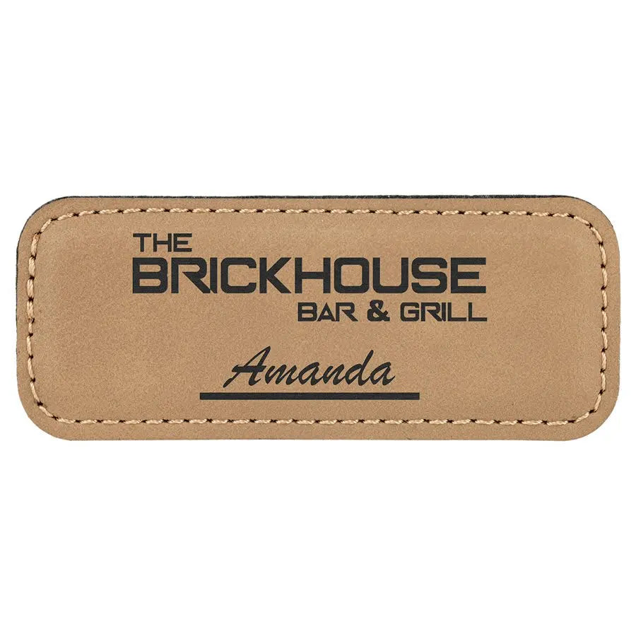 Leatherette Badge Blank with Magnet - Custom JDS