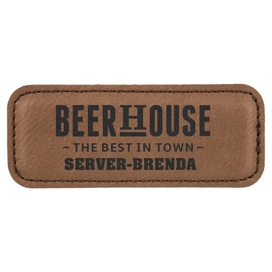 Leatherette Badge Blank with Magnet - Custom JDS