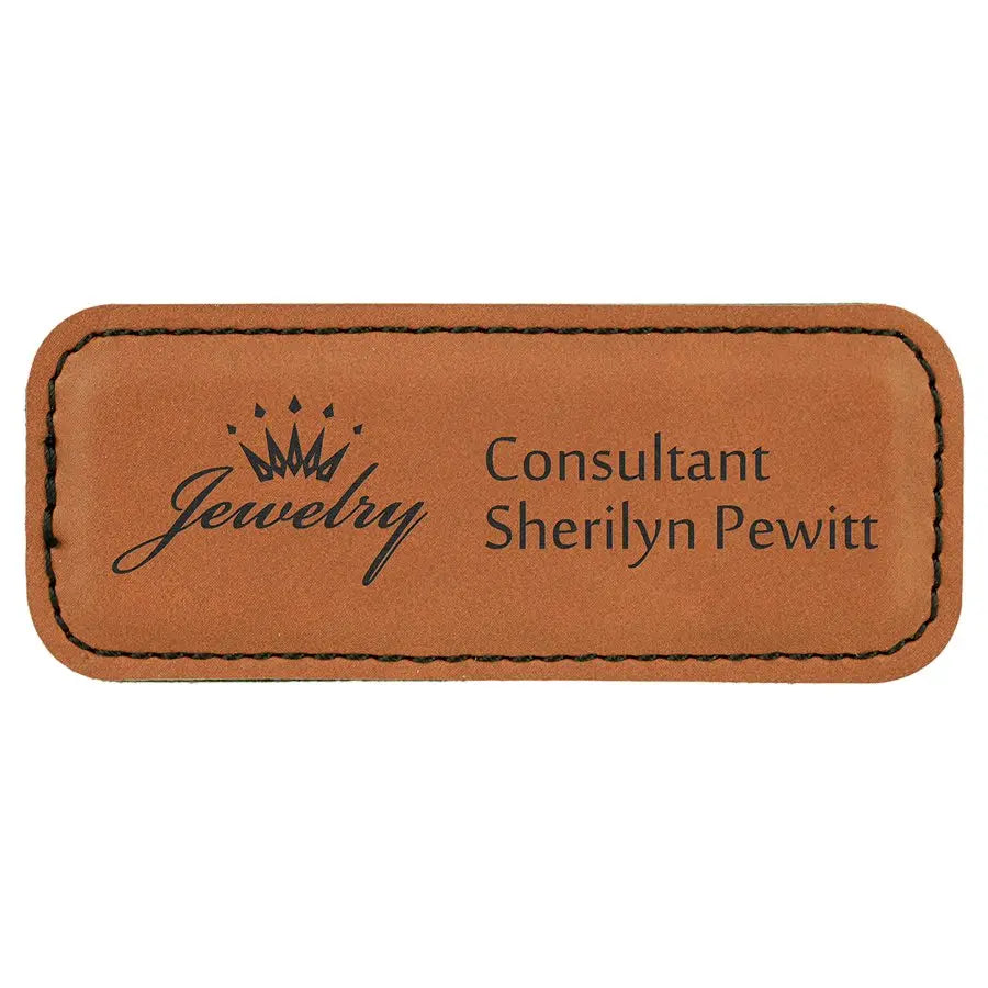 Leatherette Badge Blank with Magnet - Custom JDS