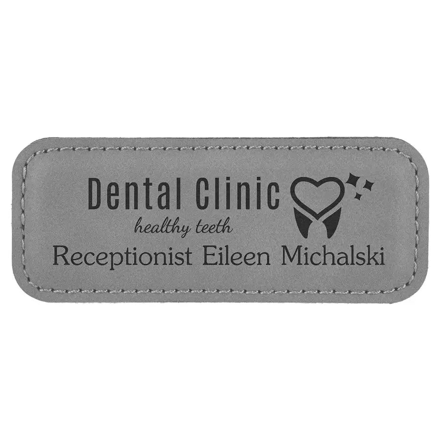 Leatherette Badge Blank with Magnet - Custom JDS