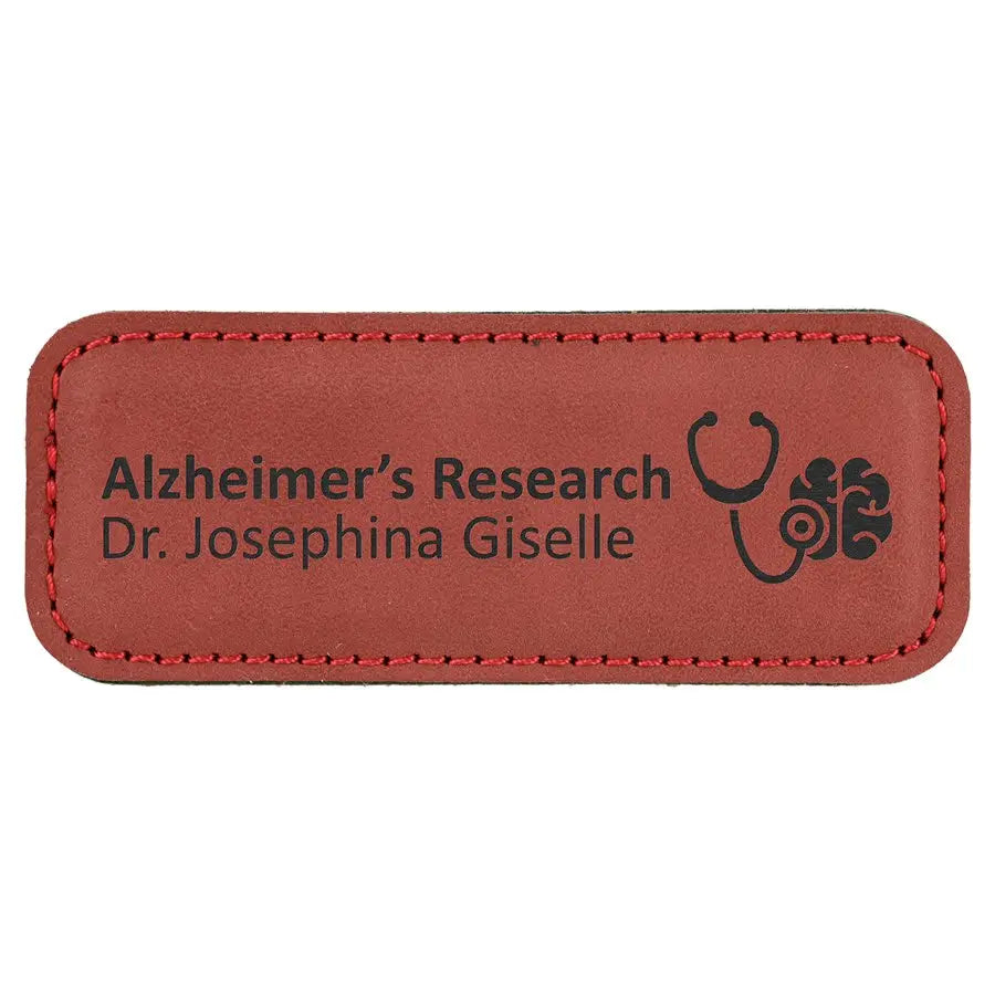 Leatherette Badge Blank with Magnet - Custom JDS