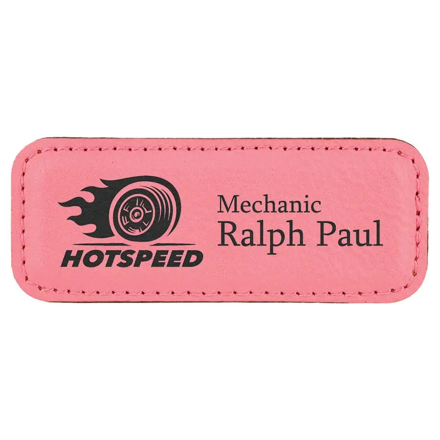 Leatherette Badge Blank with Magnet - Custom JDS