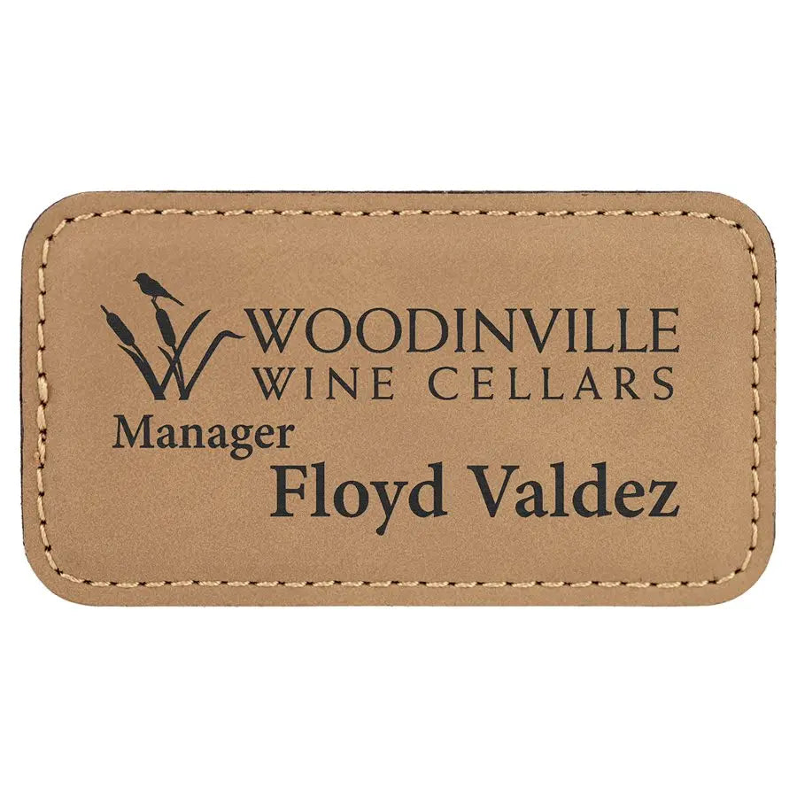 Leatherette Badge Blank with Magnet - Custom JDS