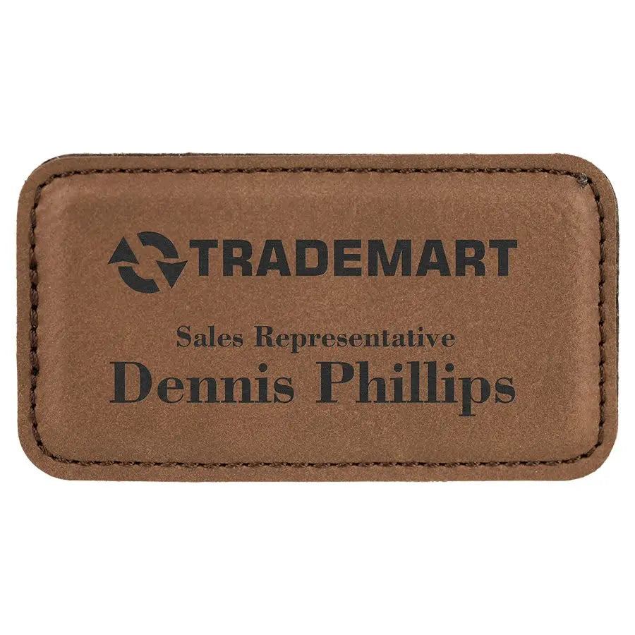 Leatherette Badge Blank with Magnet - Custom JDS