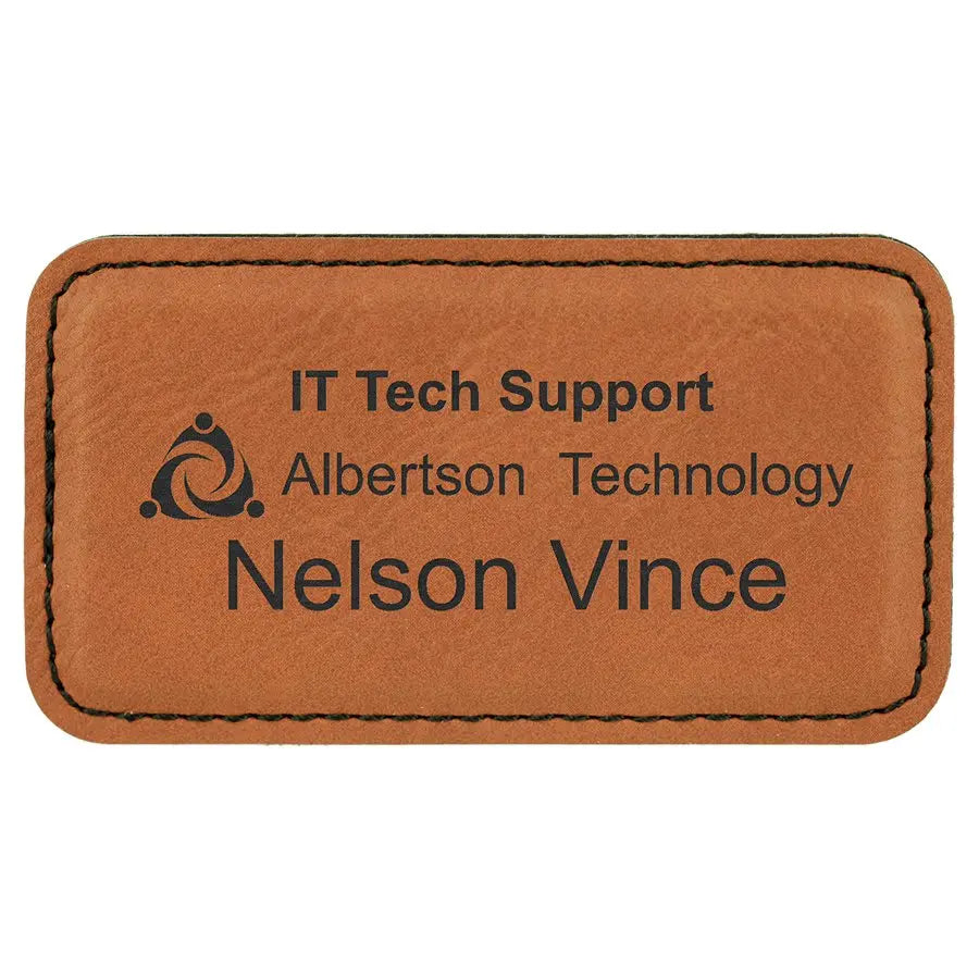 Leatherette Badge Blank with Magnet - Custom JDS