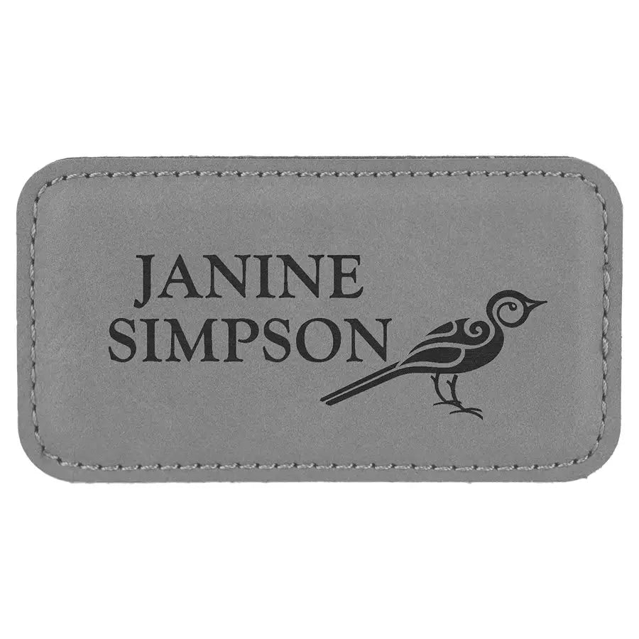 Leatherette Badge Blank with Magnet - Custom JDS
