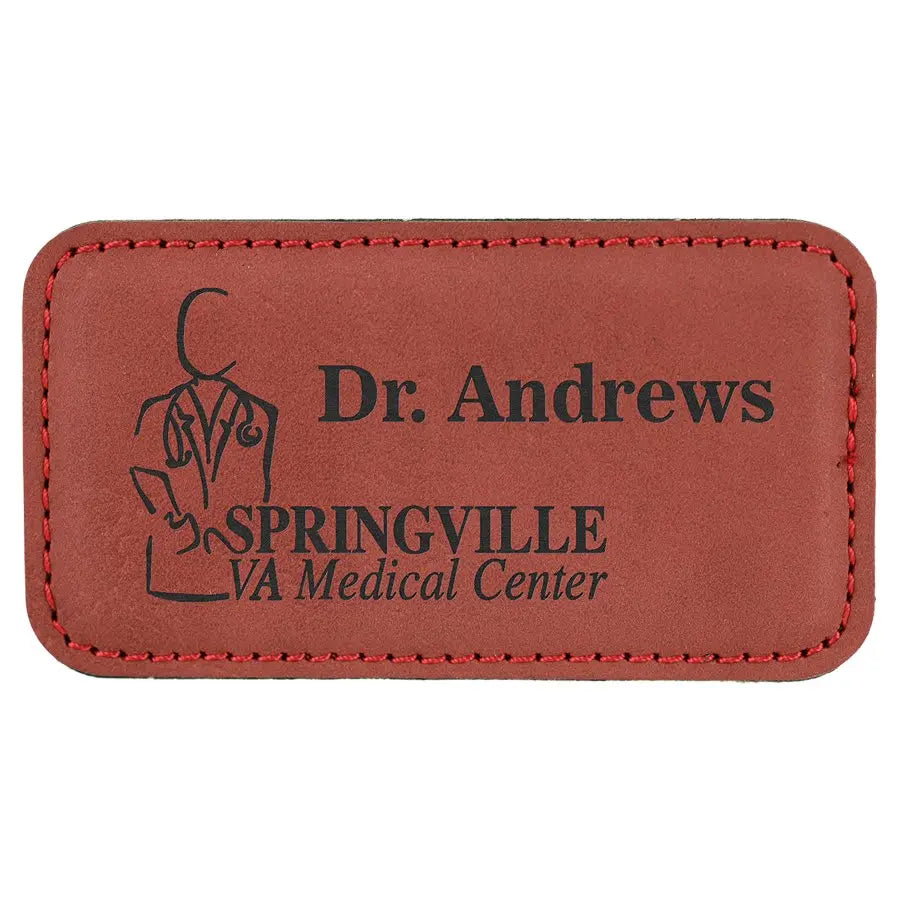 Leatherette Badge Blank with Magnet - Custom JDS