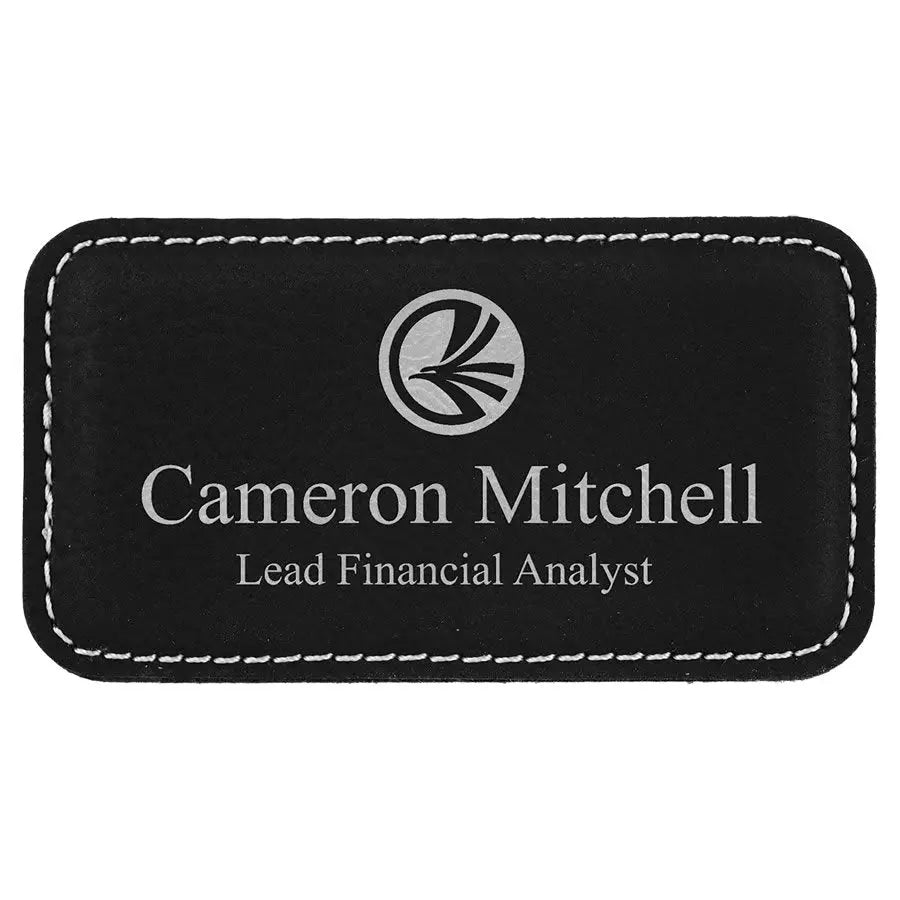 Leatherette Badge Blank with Magnet - Custom JDS