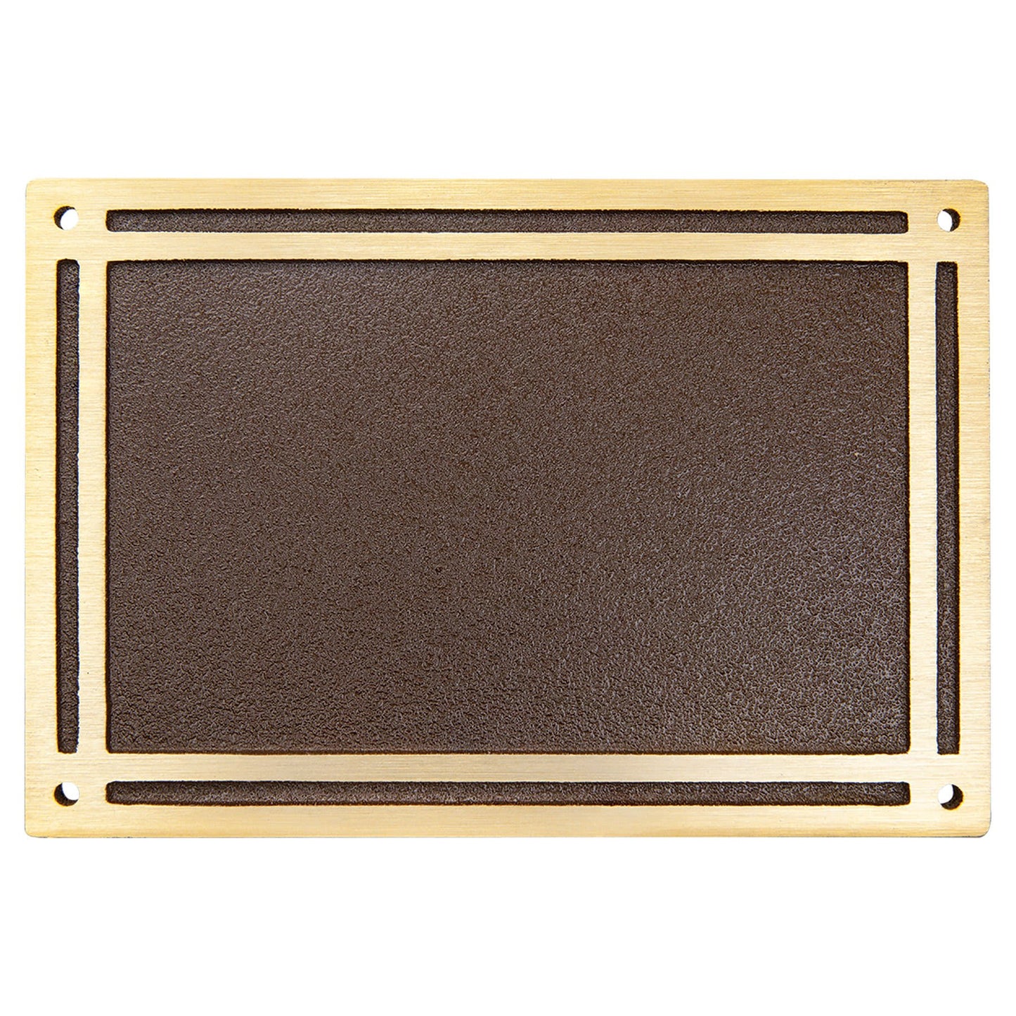 Custom Etched Cast Aluminum Rectangle Sign - Bronze / Brown - Wall Mount