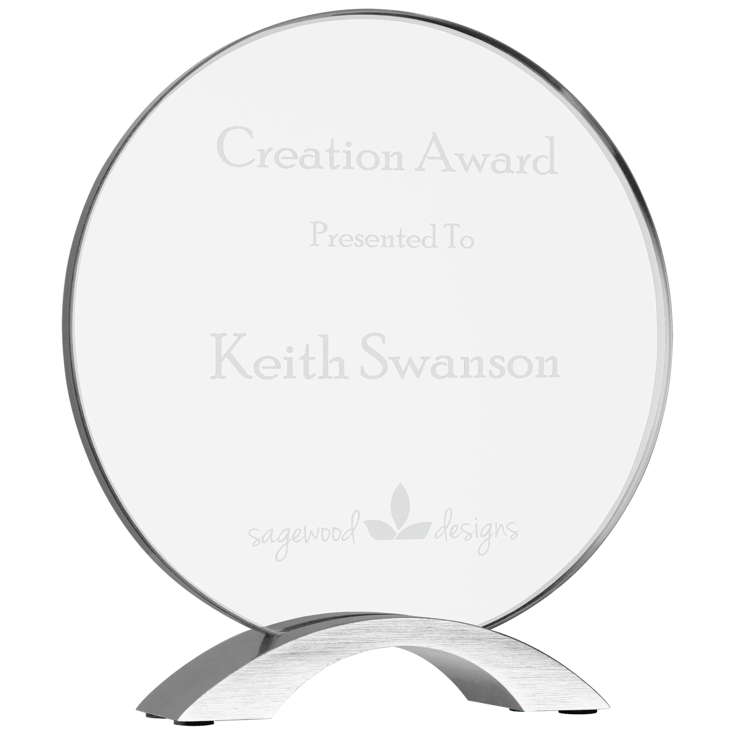 Cosmic Acrylic Award with Silver Base - Custom JDS