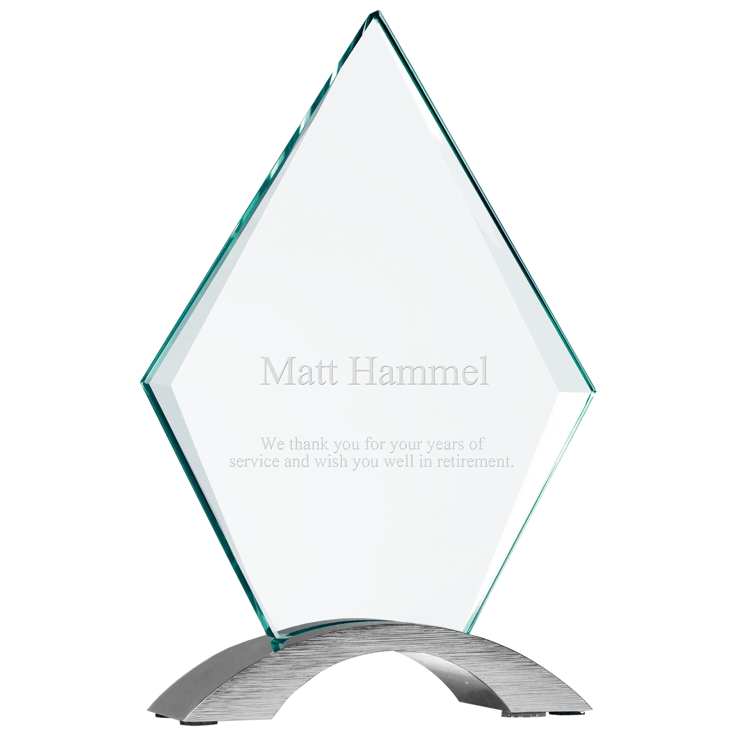 Cosmic Glass Award with Silver Base - Custom JDS