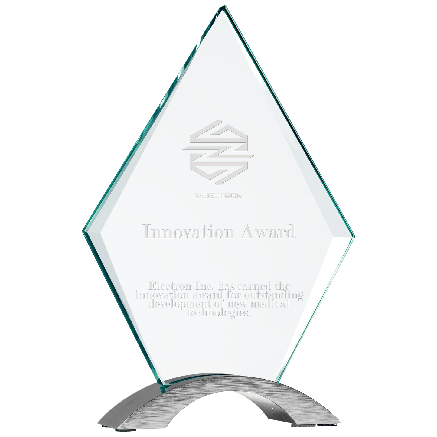 Cosmic Glass Award with Silver Base - Custom JDS