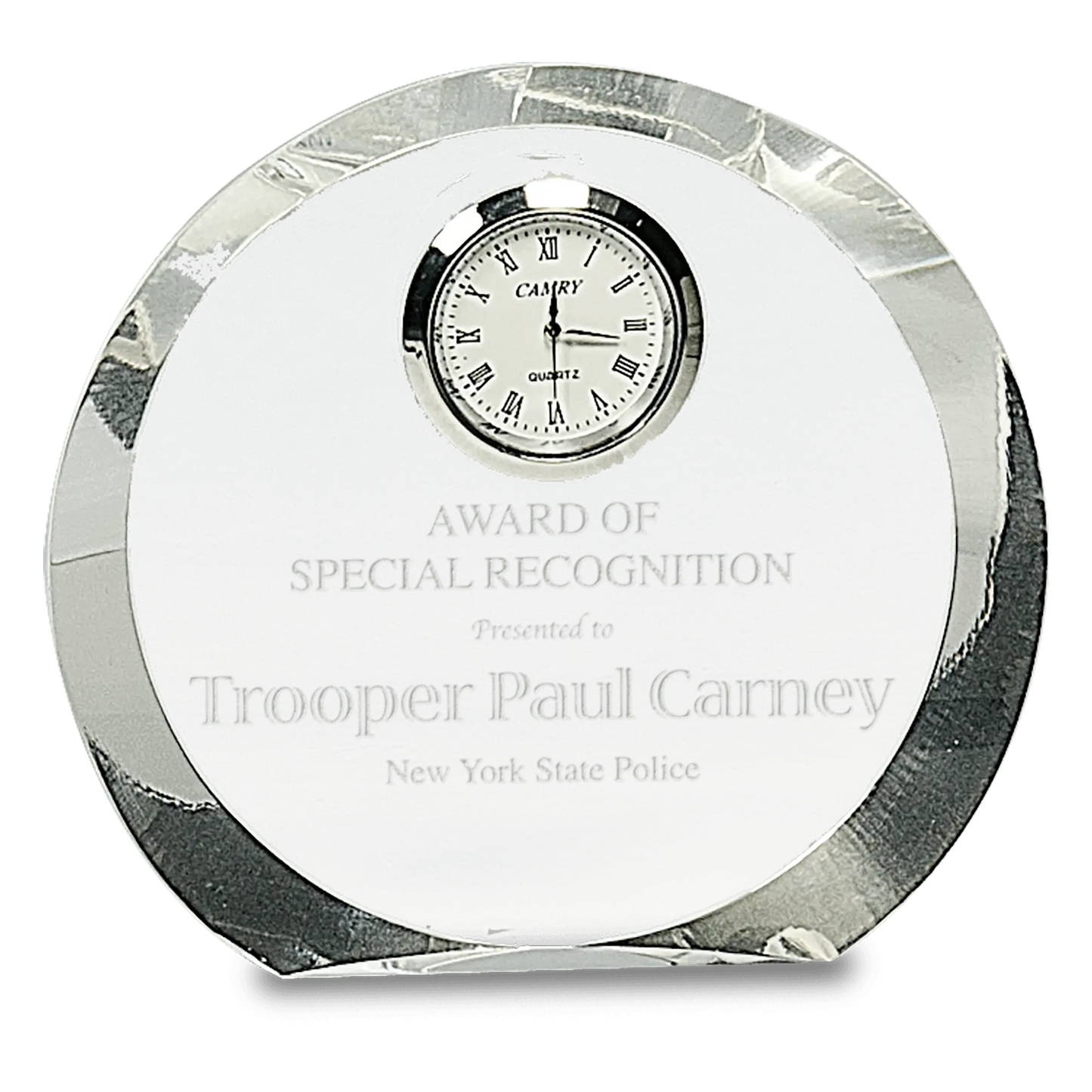 Clear Crystal with Clock JDS