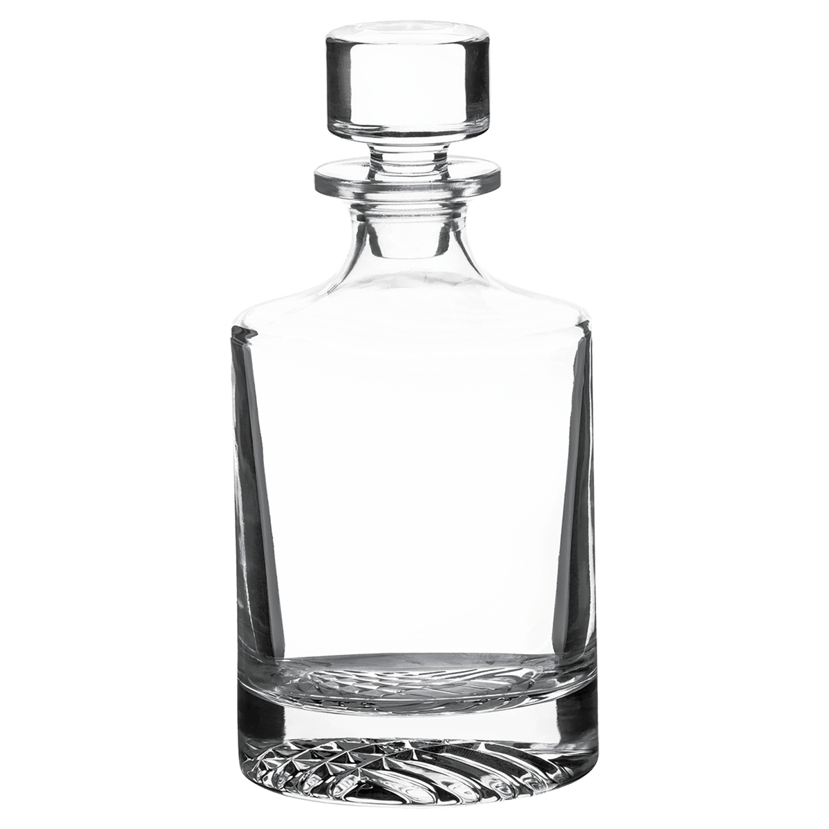 Blank round glass decanter with stopper