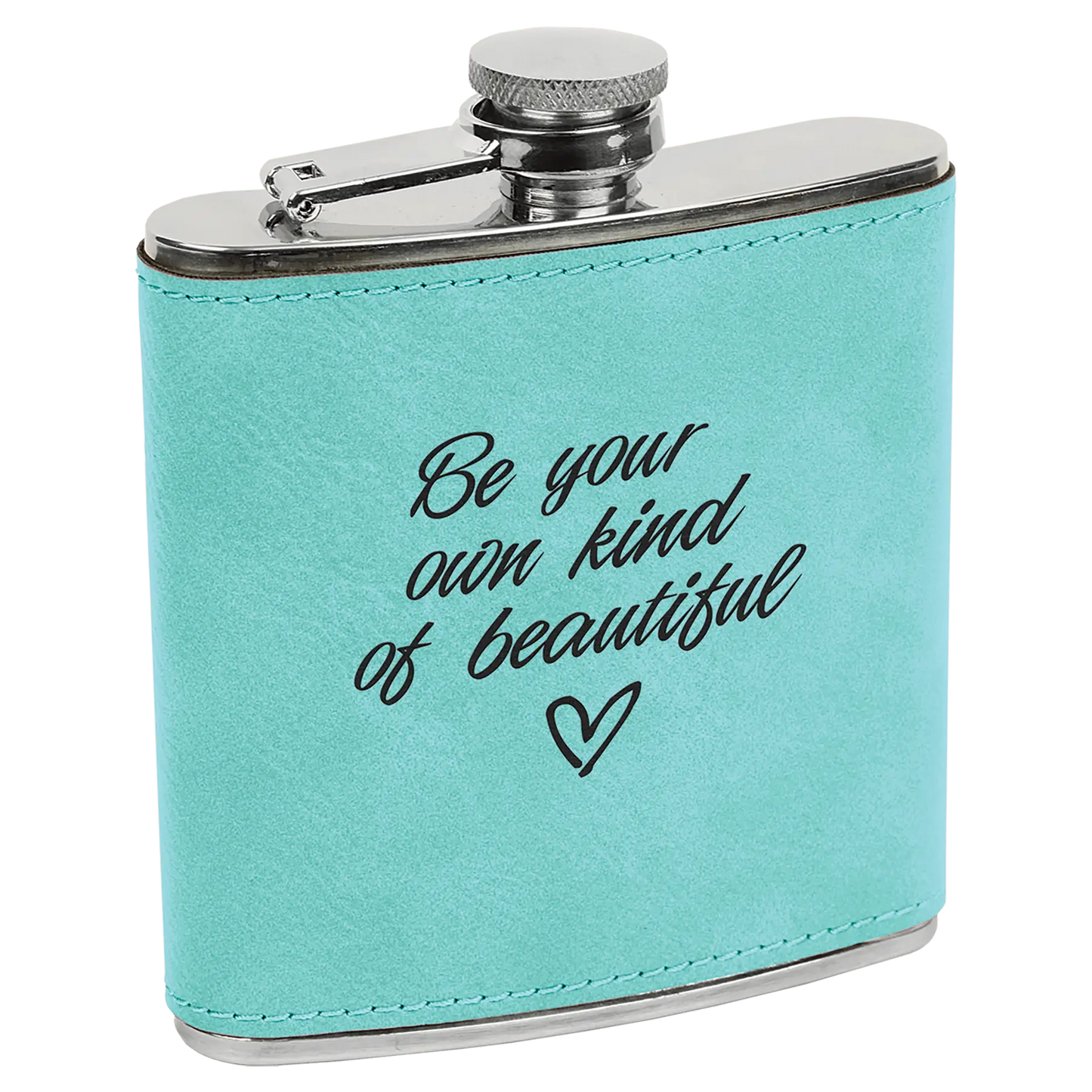Leatherette Stainless Steel Flask 6 oz. - Custom JDS