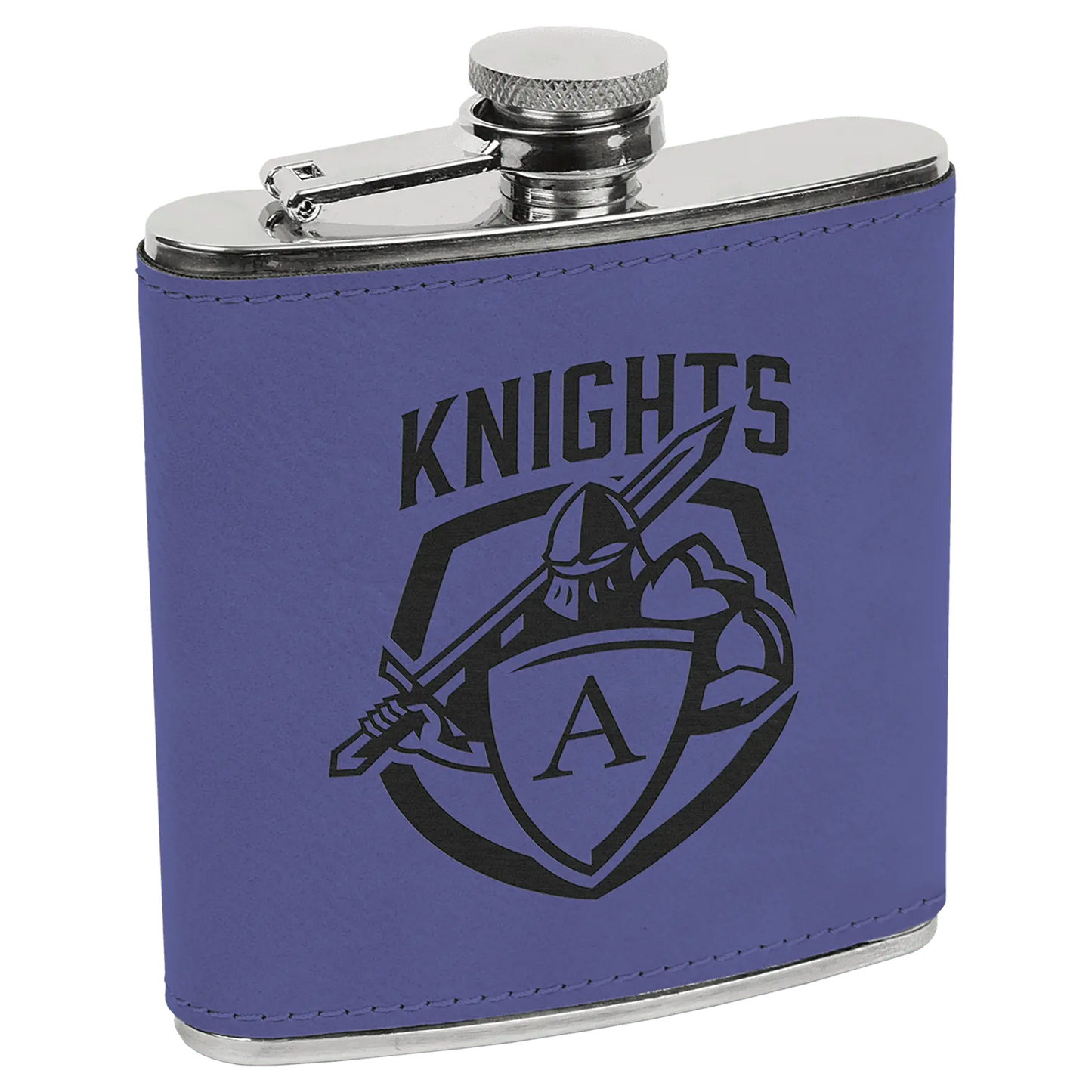 Leatherette Stainless Steel Flask 6 oz. - Custom JDS