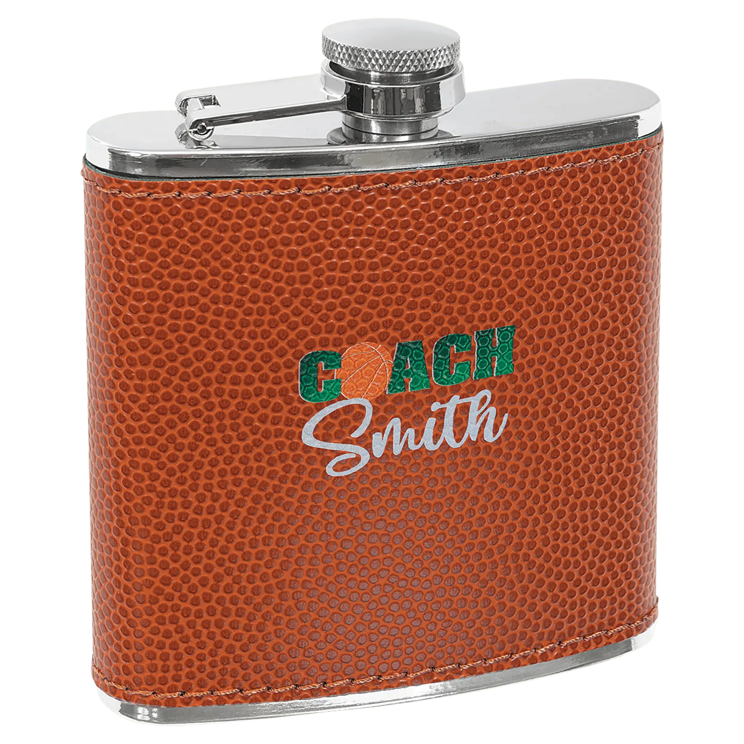 Leatherette Stainless Steel Flask 6 oz. - Custom JDS