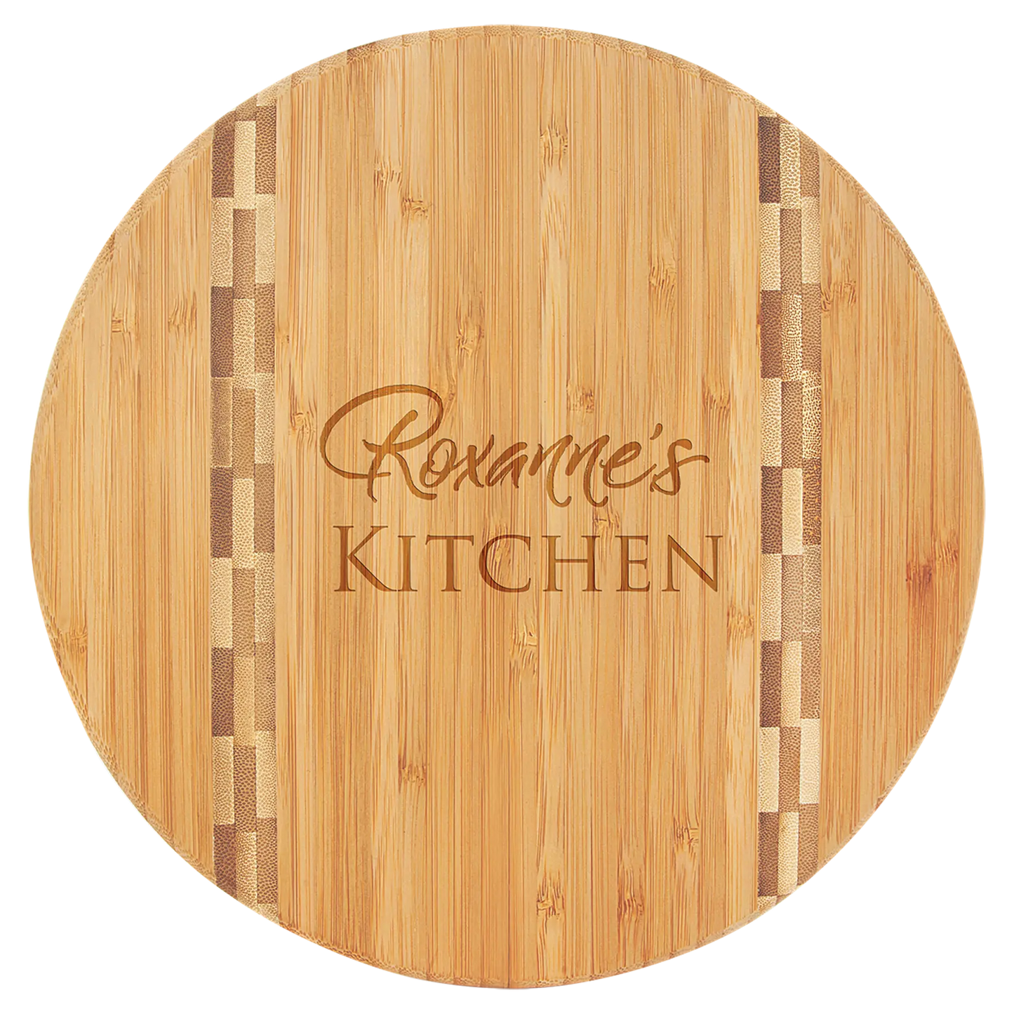 Bamboo Cutting Board with Butcher Block Inlay JDS