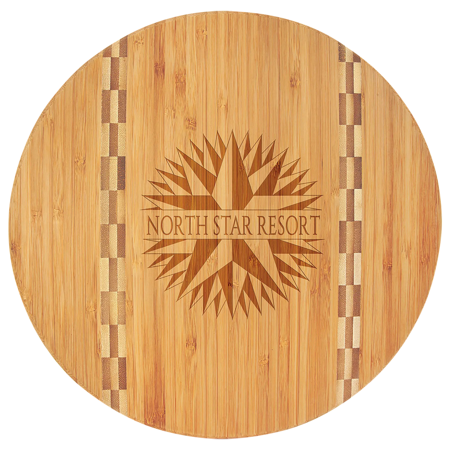 Bamboo Cutting Board with Butcher Block Inlay JDS