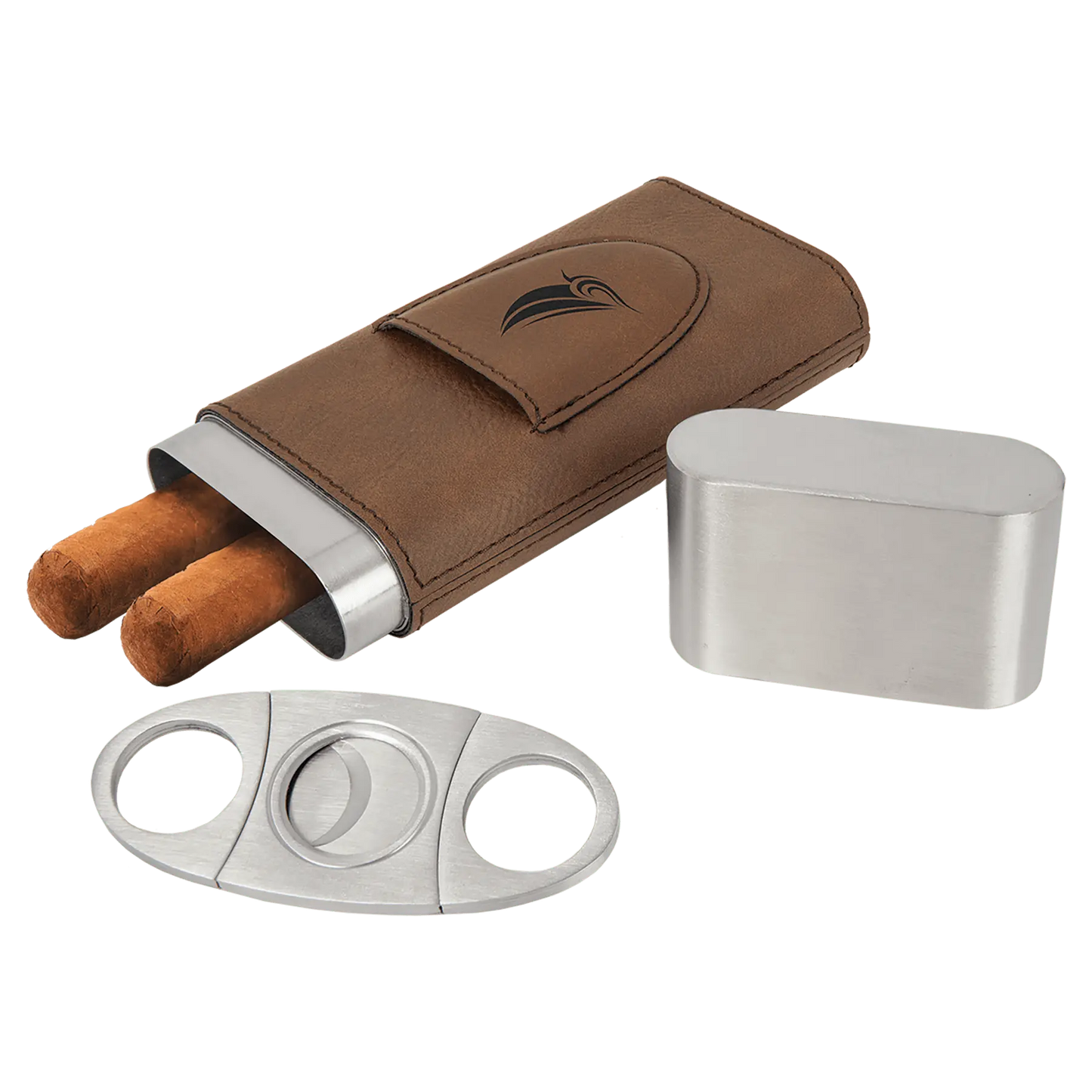 Cigar Case with Cutter - Custom Leatherette JDS