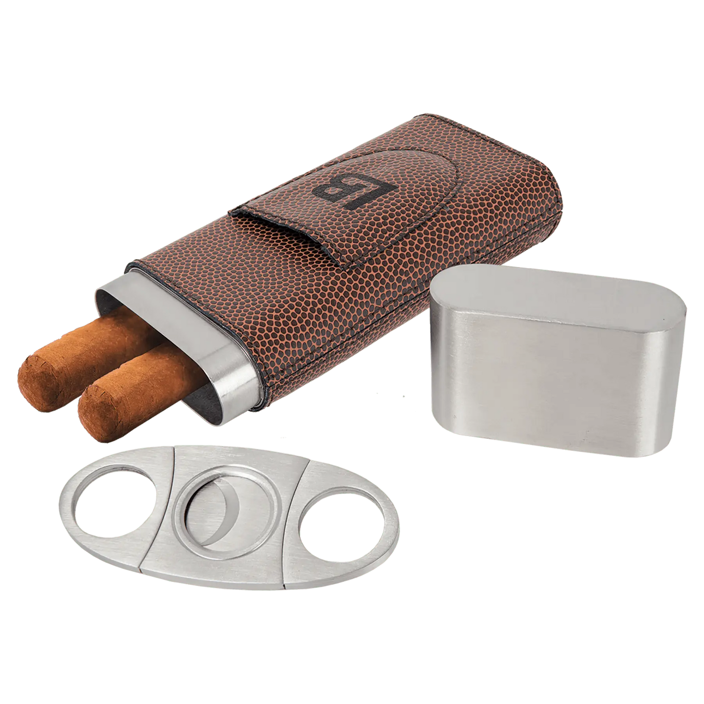 Cigar Case with Cutter - Custom Leatherette JDS