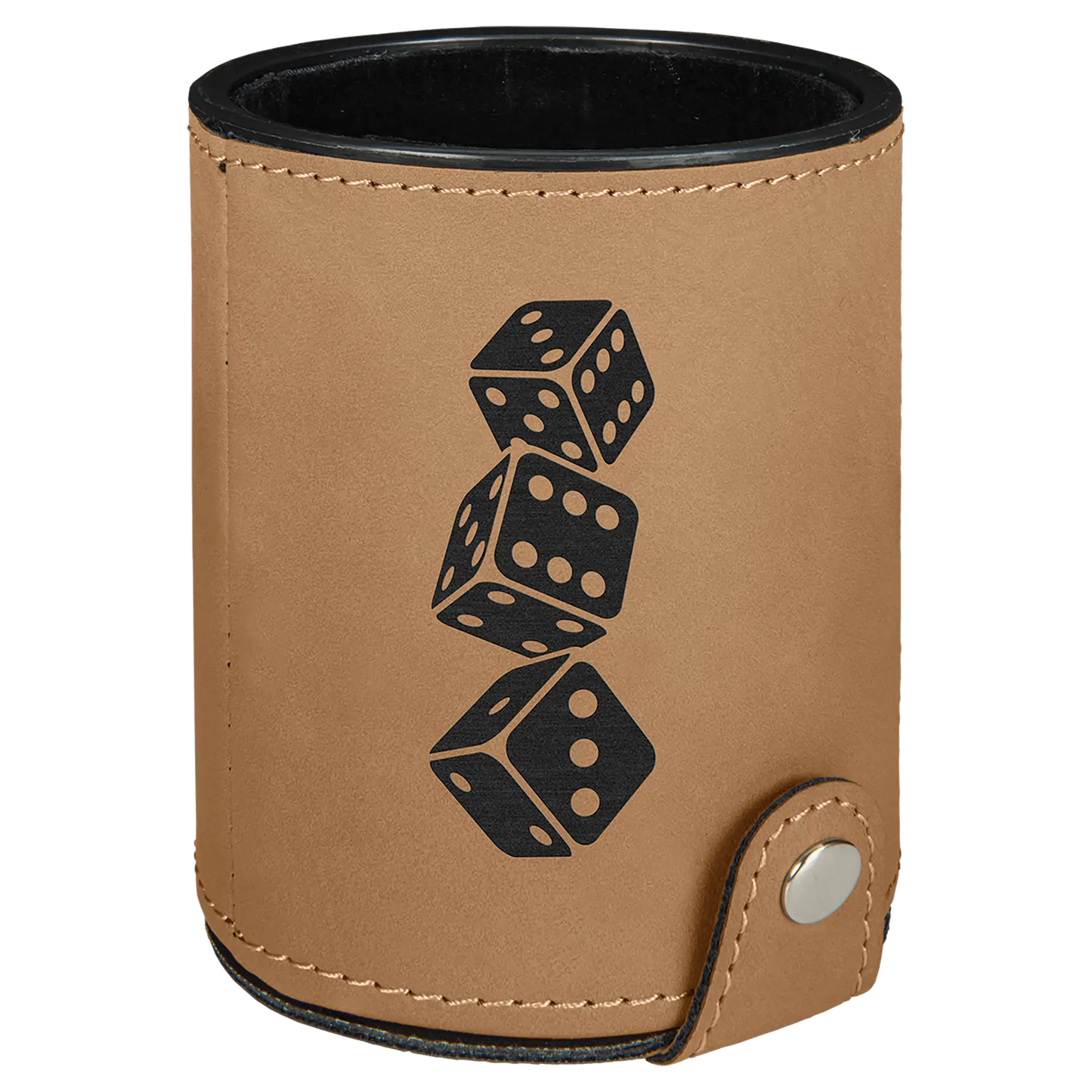 Leatherette Dice Cup with 5 Dice - Custom JDS