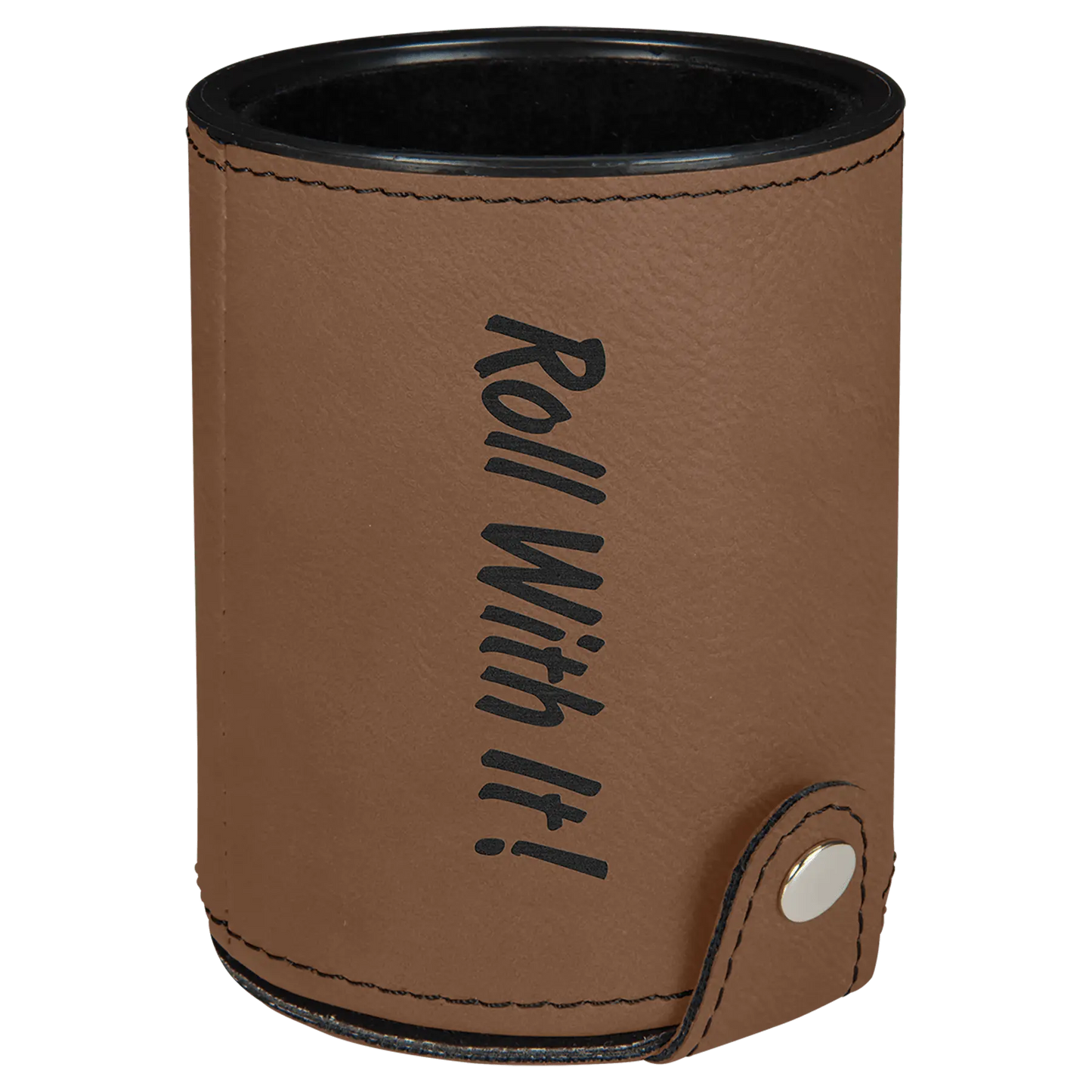 Leatherette Dice Cup with 5 Dice - Custom JDS